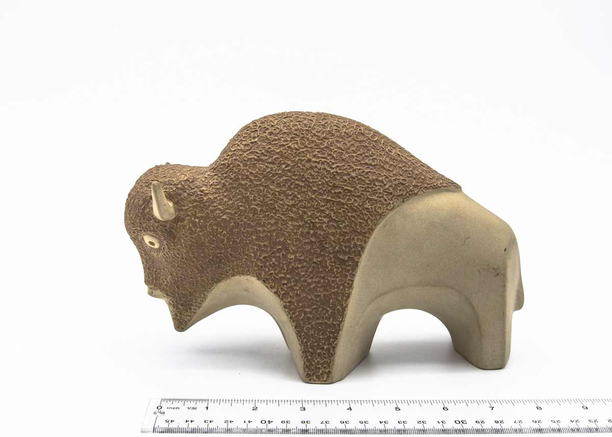 Pottery Bison by Jerry Becker 