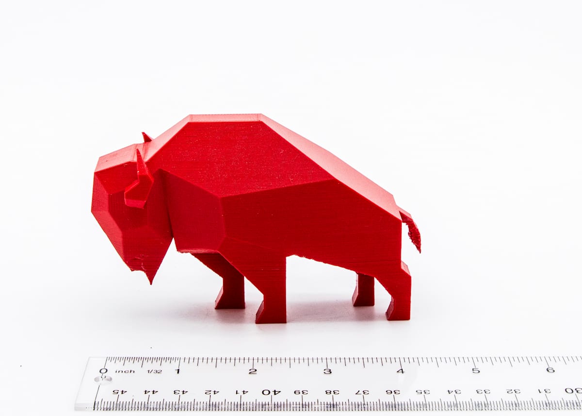 3D Printed Bud (Red), Image 3.