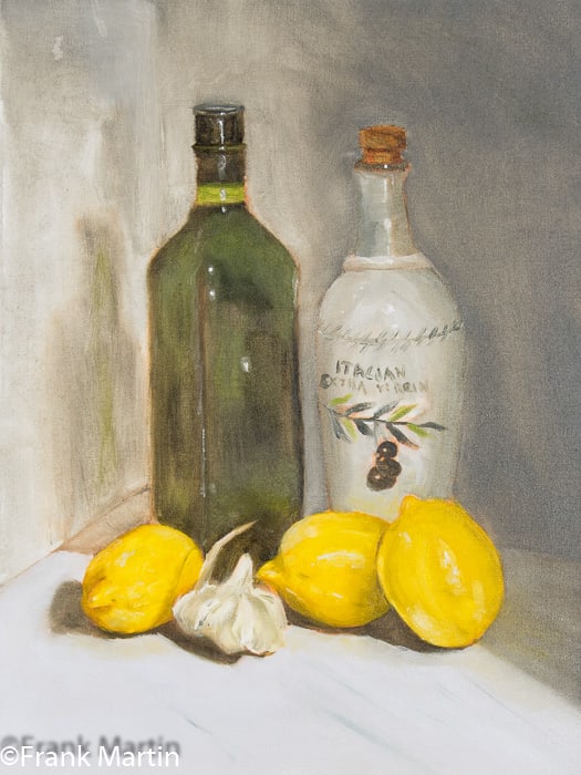 Bottles and Lemons by Frank Martin 
