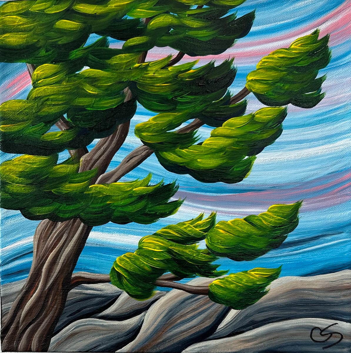 As The Wind Blows by Chris Schaefer  Image: Stylized Landscape