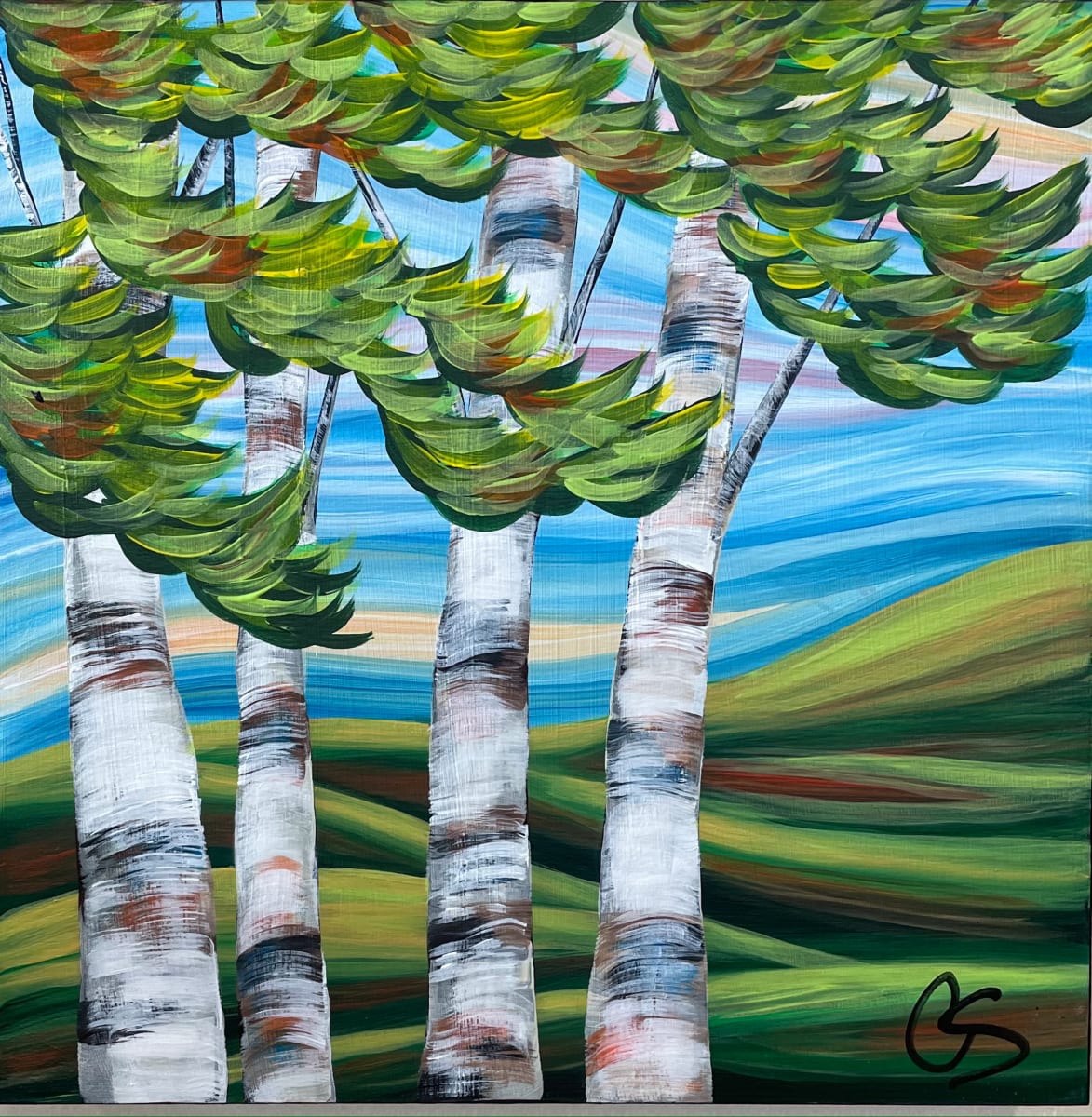 Breezy Day by Chris Schaefer  Image: Stylized Landscape