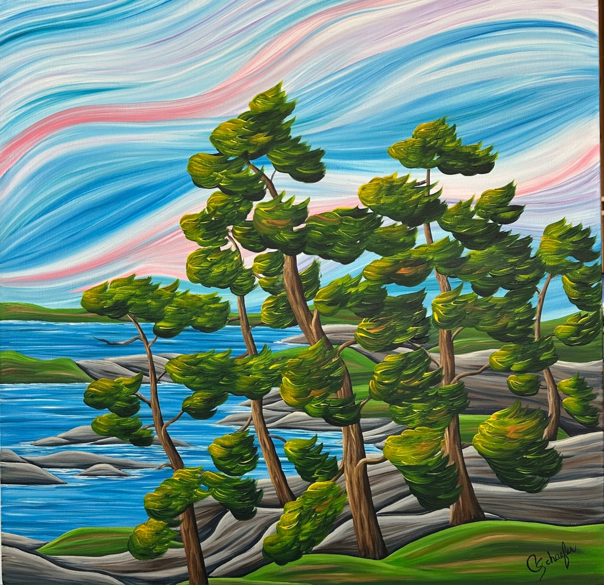 Whistling Winds by Chris Schaefer  Image: Stylized Landscape