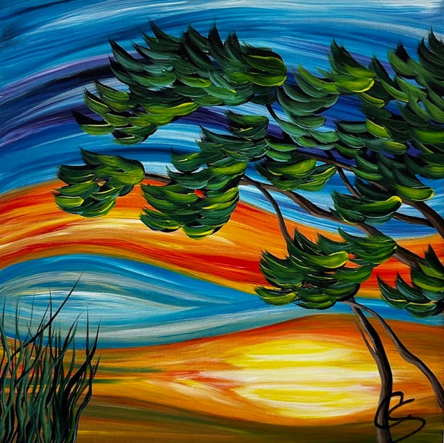 Night Sky by Chris Schaefer  Image: Stylized Landscape