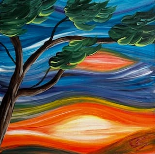 Night Time #2 by Chris Schaefer  Image: Stylized Landscape