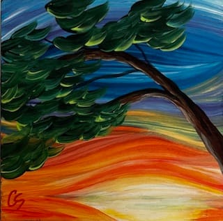 Night Time #4 by Chris Schaefer  Image: Stylized Landscape