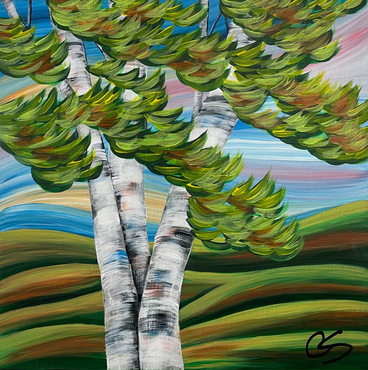 Watching The Wind Blow by Chris Schaefer  Image: Stylized Landscape