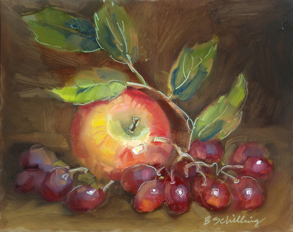 Apples and Grapes by Barbara Schilling 