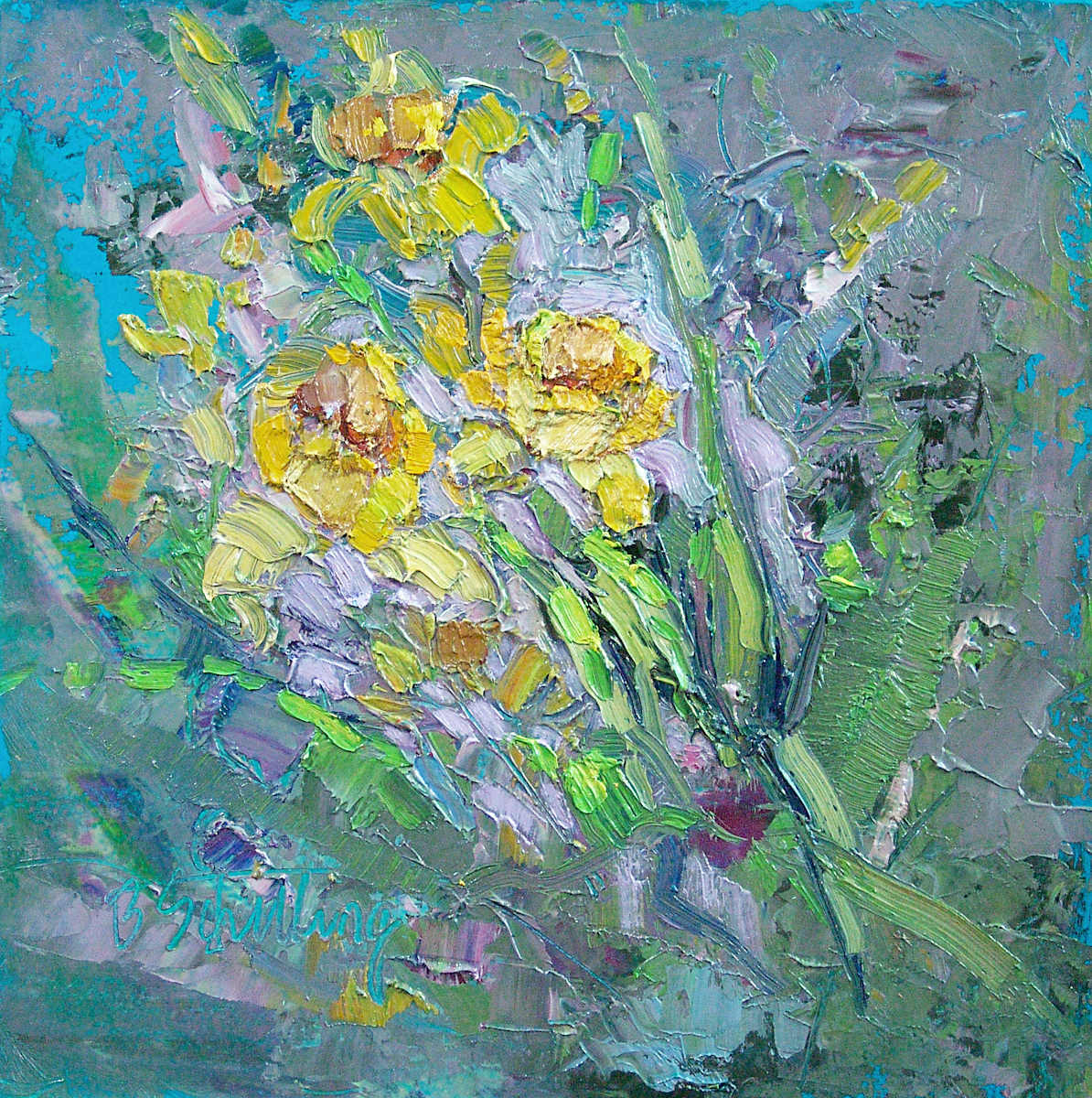 Golden Irises by Barbara Schilling, Image 1.