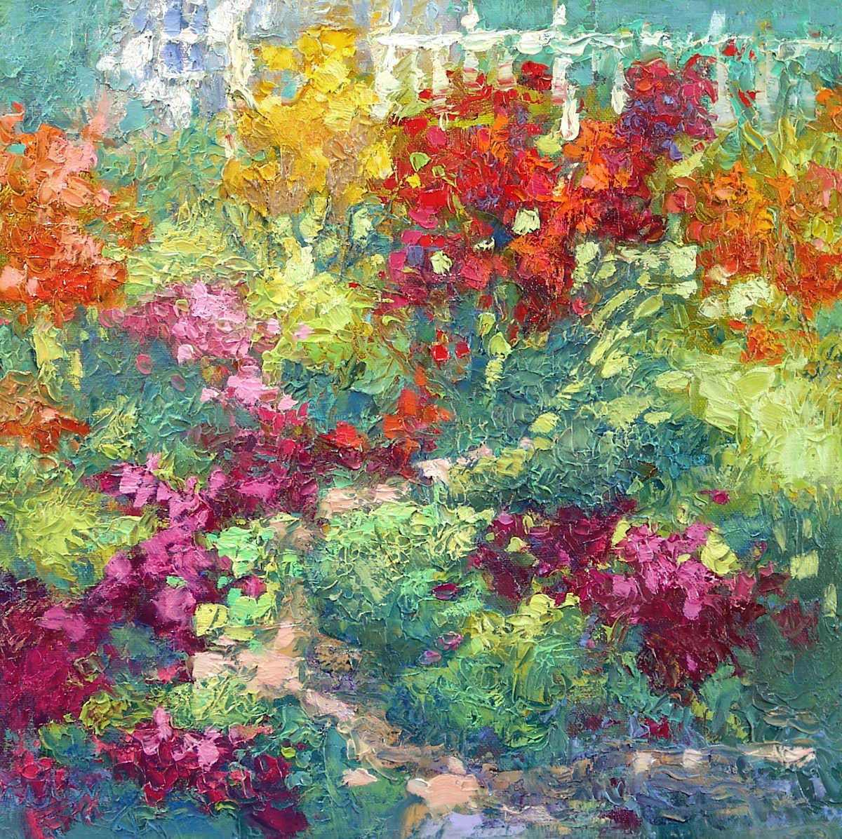 A Riot of Garden Color by Barbara Schilling 