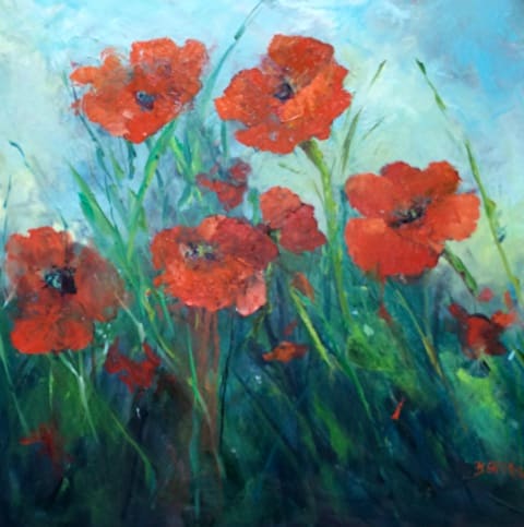 Red Poppies by Betty Efferson 