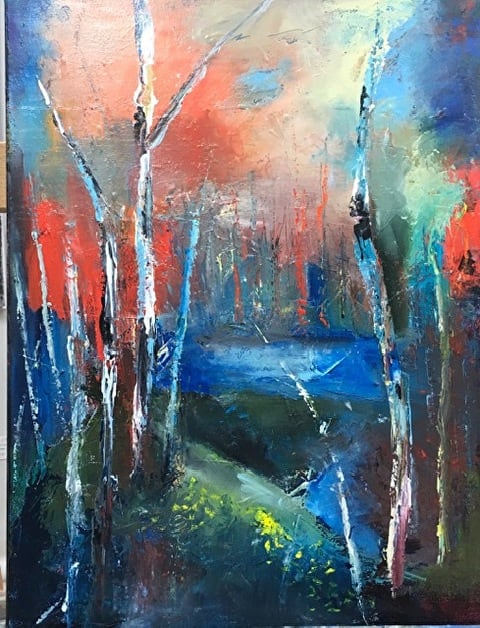 Colorful Trees 1/2 by Betty Efferson 