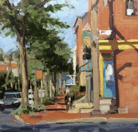 Turquoise Door, East and Church St. by Deborah Lovelace Richardson 