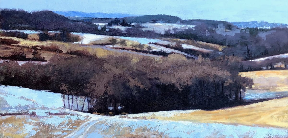 Winter View,  England Farm by Deborah Lovelace Richardson 