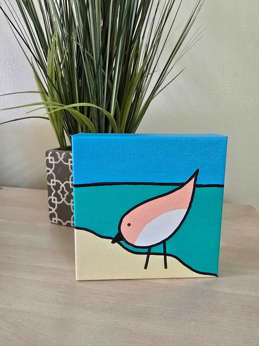 One Little Beach Bird I by Eileen Saunders 