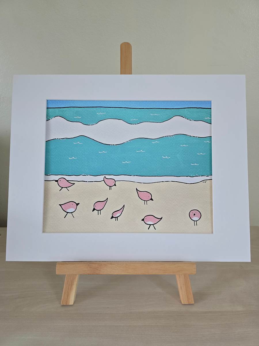 Plover Fun, Limited Edition Prints by Eileen Saunders 