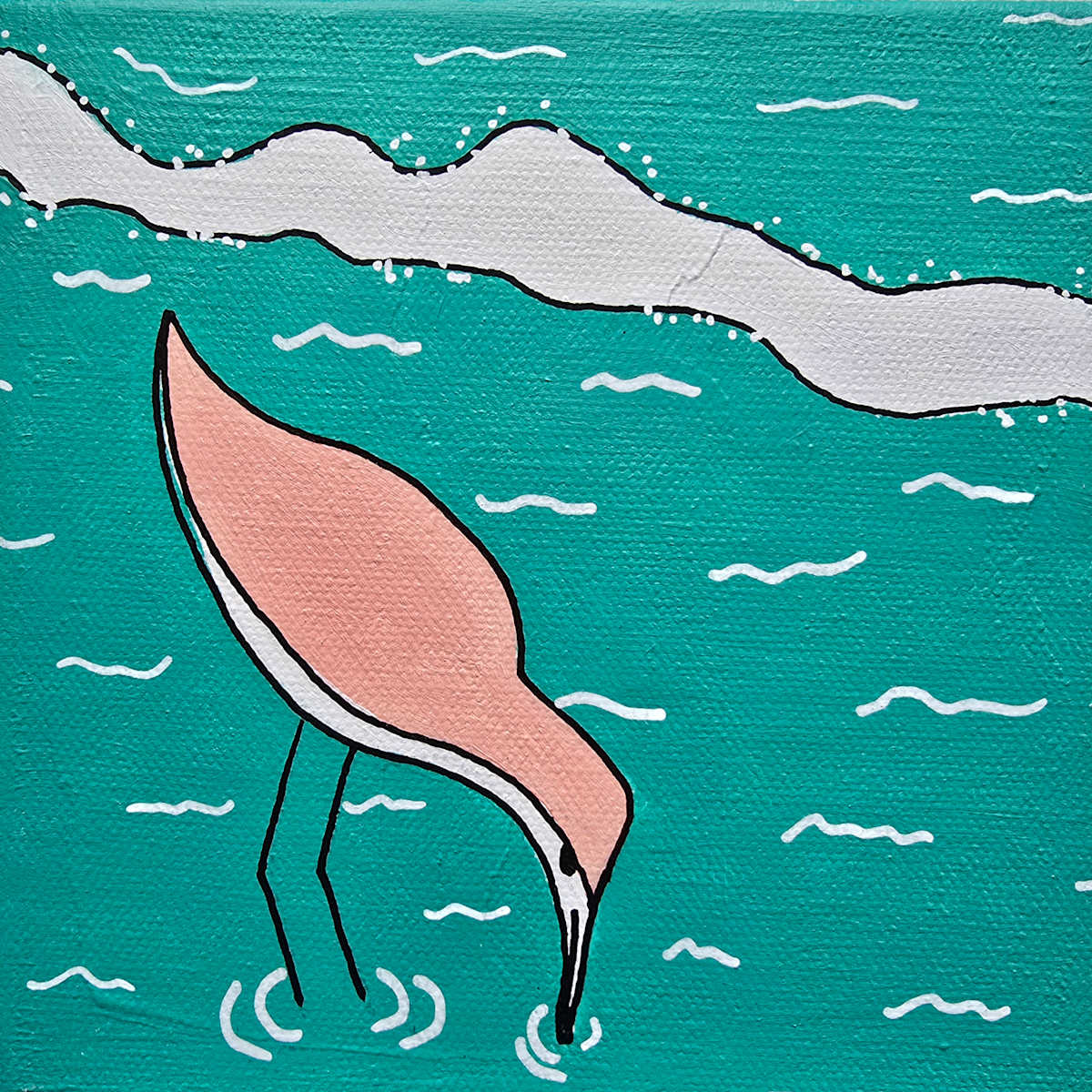 Wading Willet by Eileen Saunders 