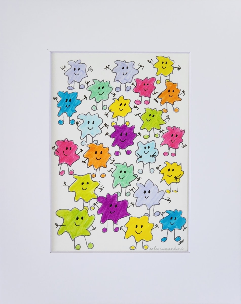 Happy Crowd Multi #2 by Eileen Saunders 