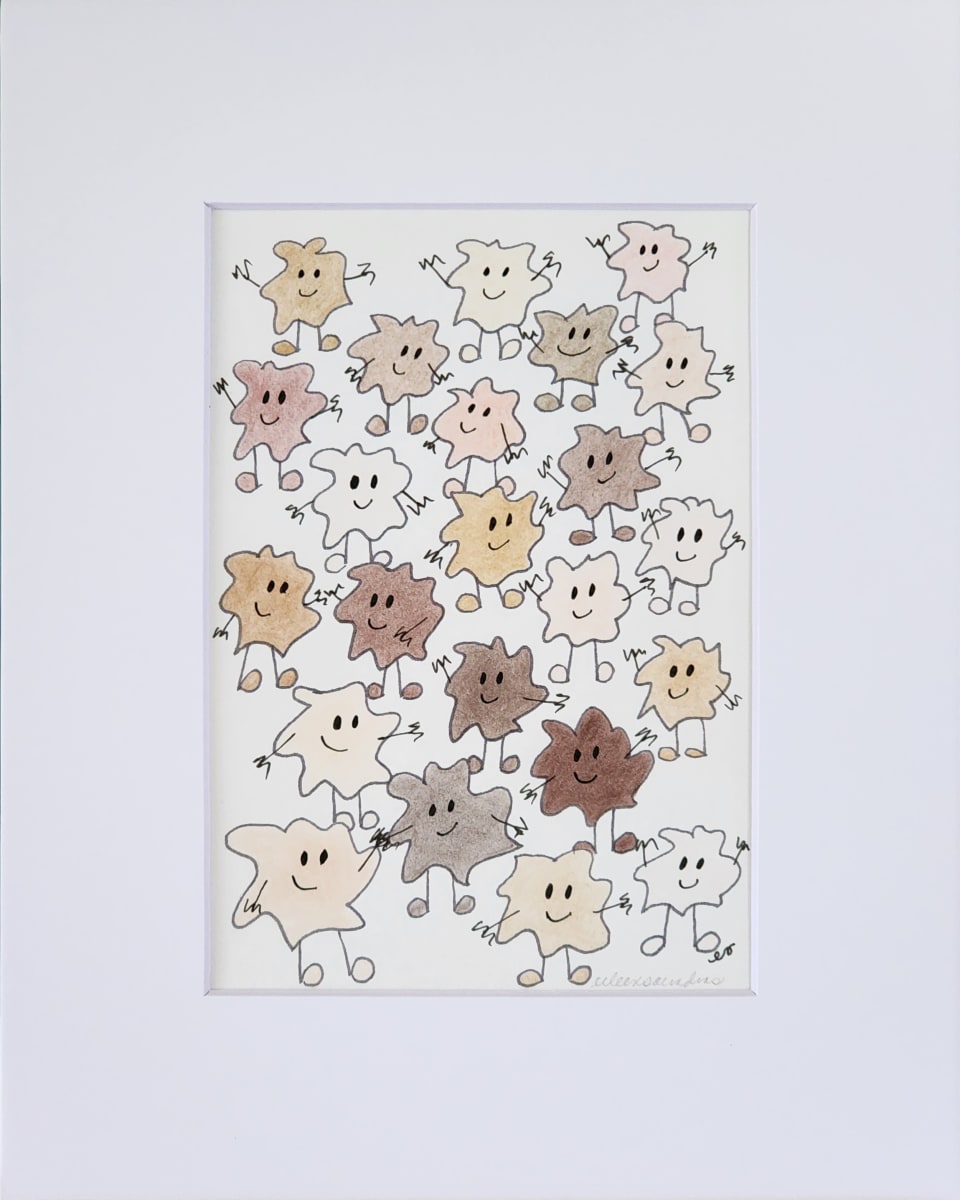 Happy Crowd World by Eileen Saunders 