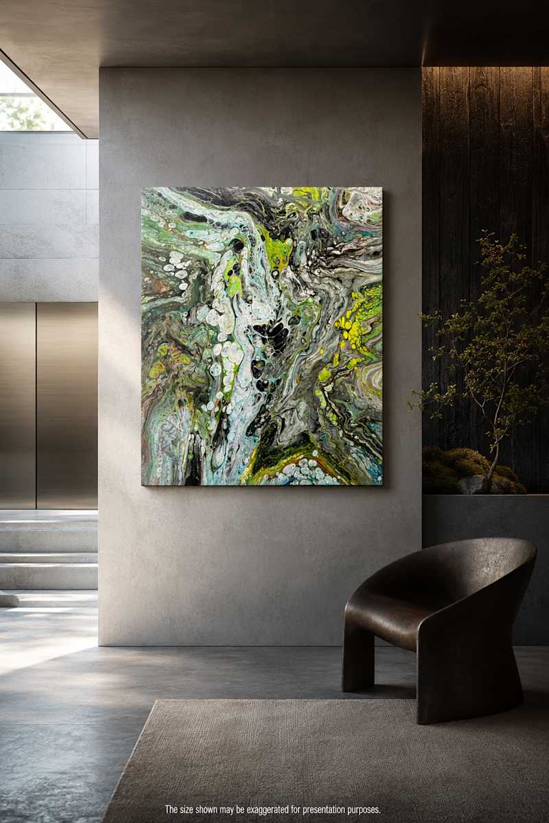 Caught Between Instincts | 20 x 16 x 1 in | Collaborative Artwork by JD Hecht | Creatively Cutz Studio, Image 1.