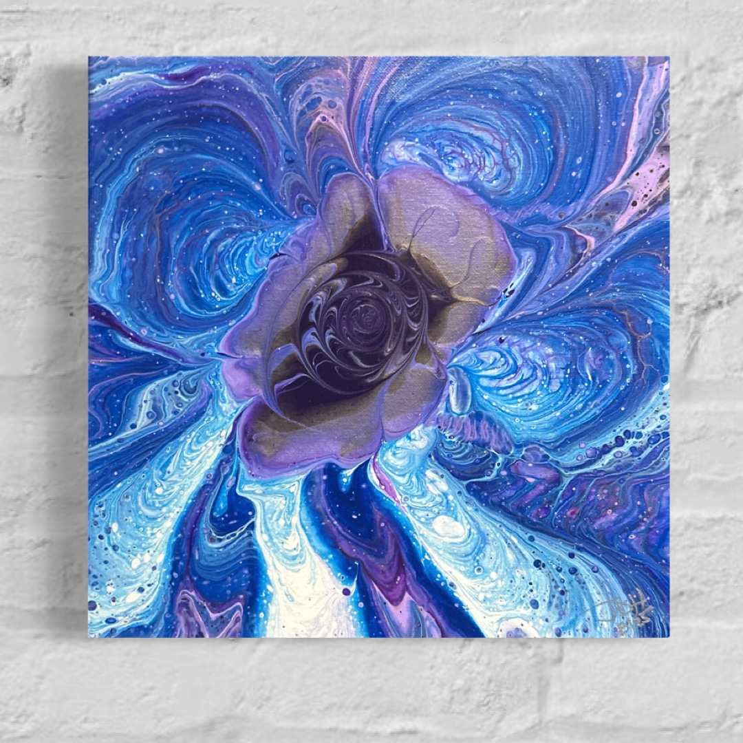 At the Center, A Moonlit Rose Blooms by JD Hecht 
