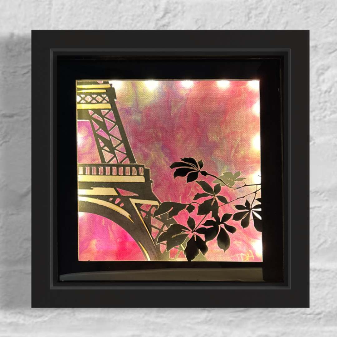 Blush and Steel B.O.X. - Eiffel Tower by JD Hecht 