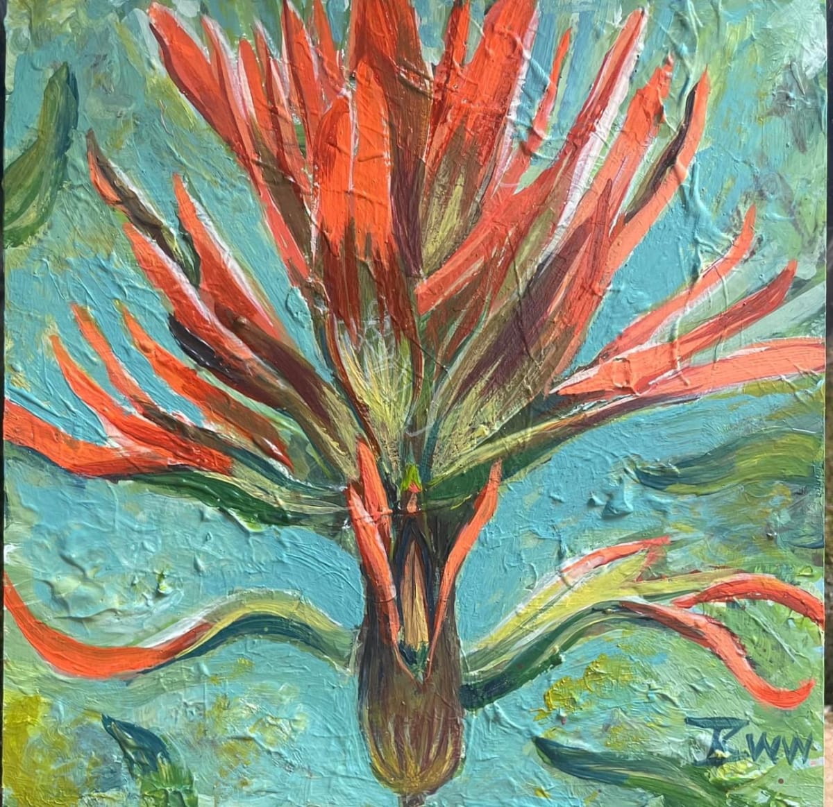 Indian Paintbrush (White Frame) by Beth Walldorf  Image: FRAMED