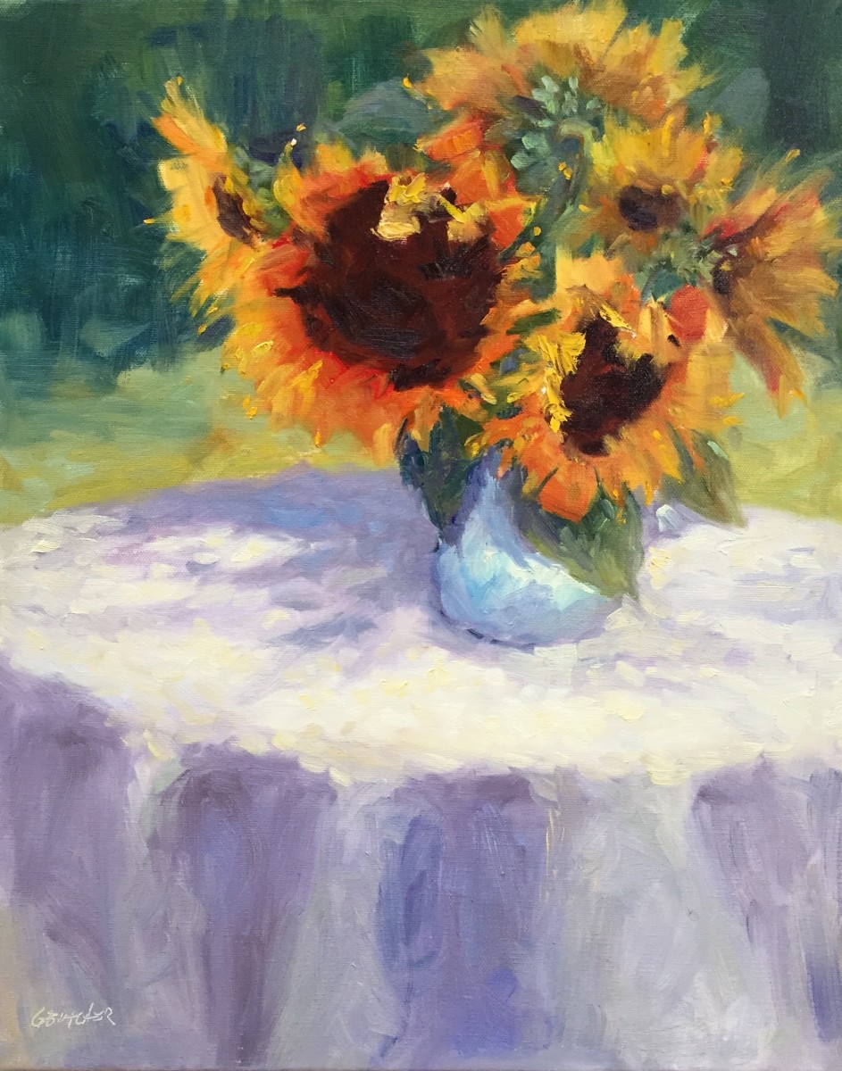 Sunny Sunflowers  by Ginny Butcher 