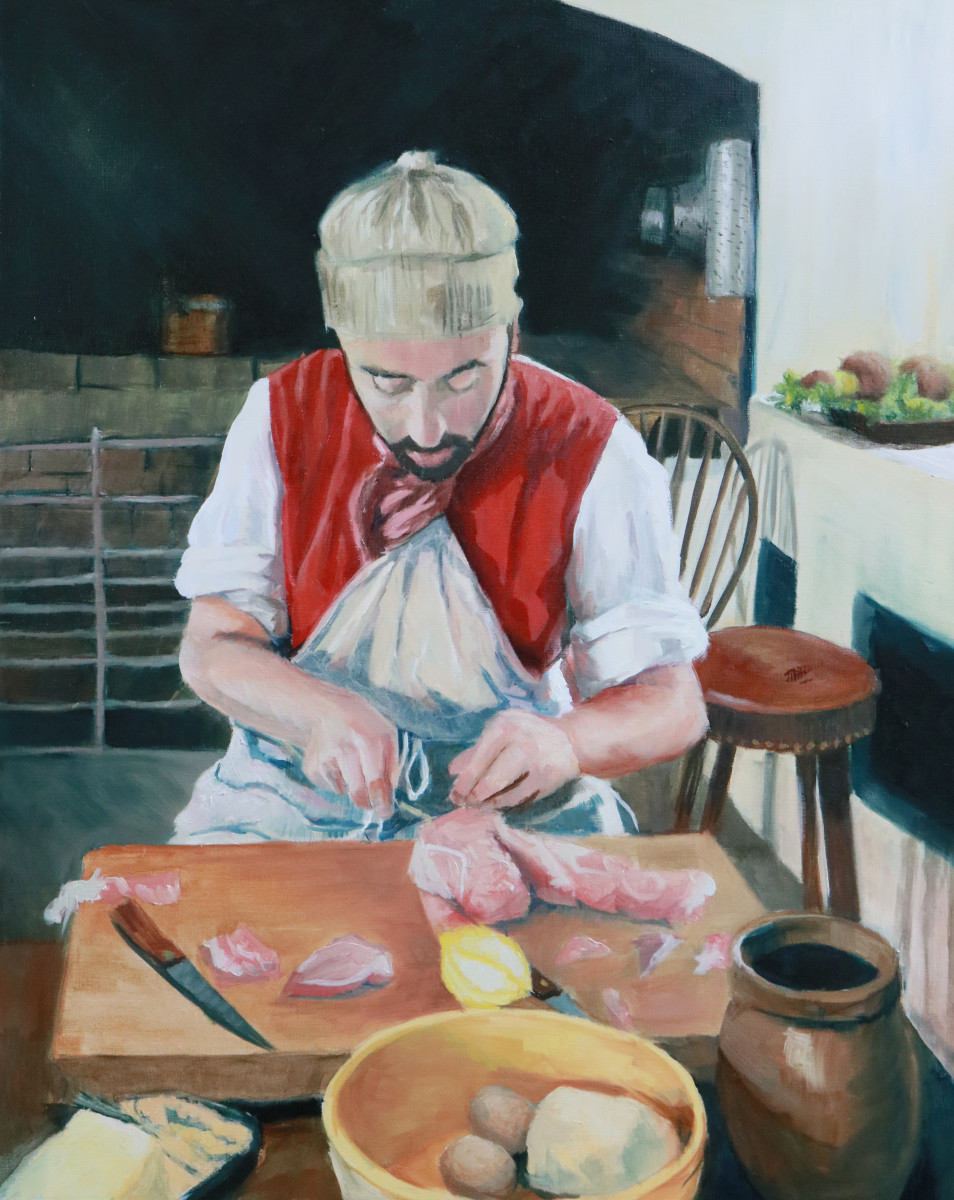 Colonial Williamsburg Butcher by Catherine Kauffman 