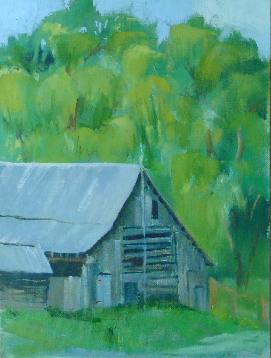 Greasy Creek Barn -Page's Farm by Catherine Kauffman 