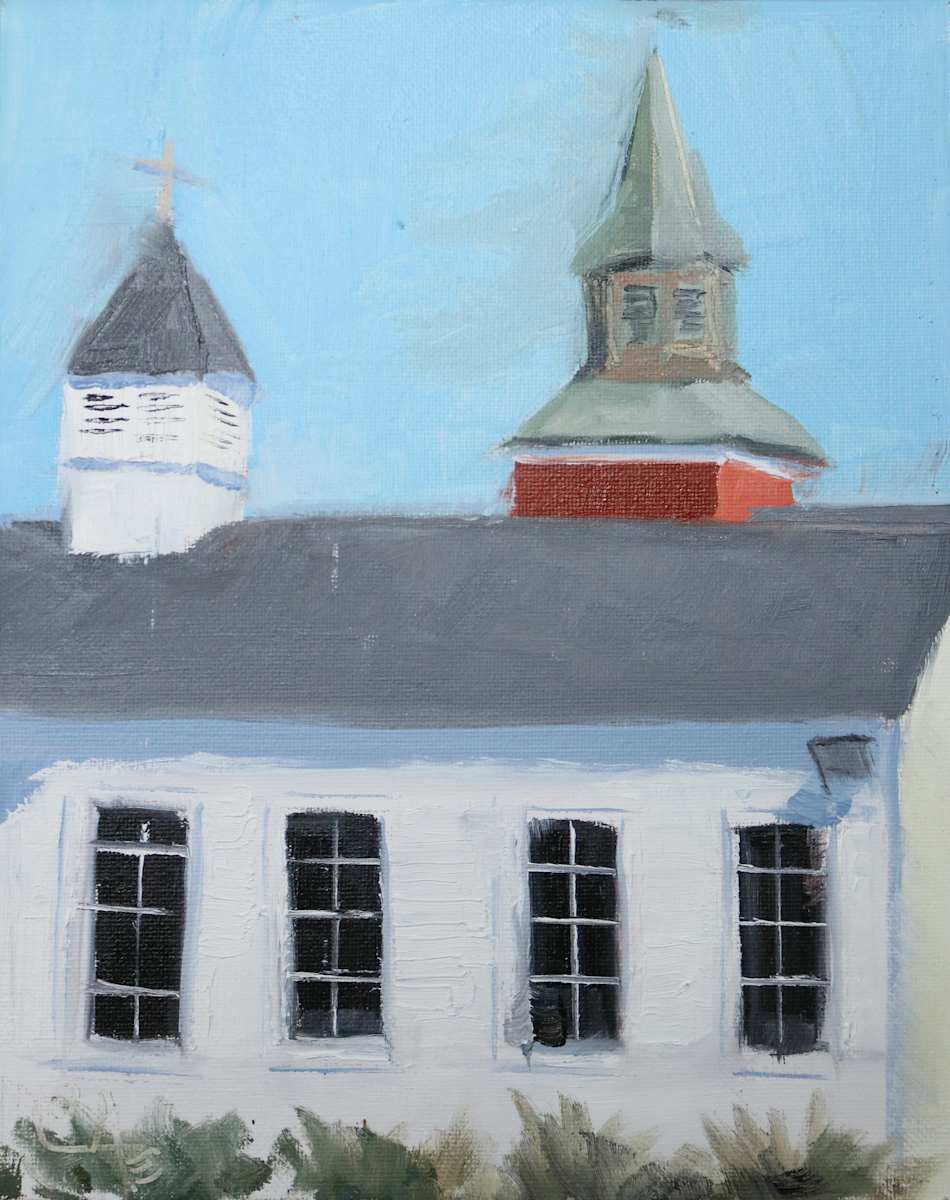 Steeples on Church Street by Catherine Kauffman 