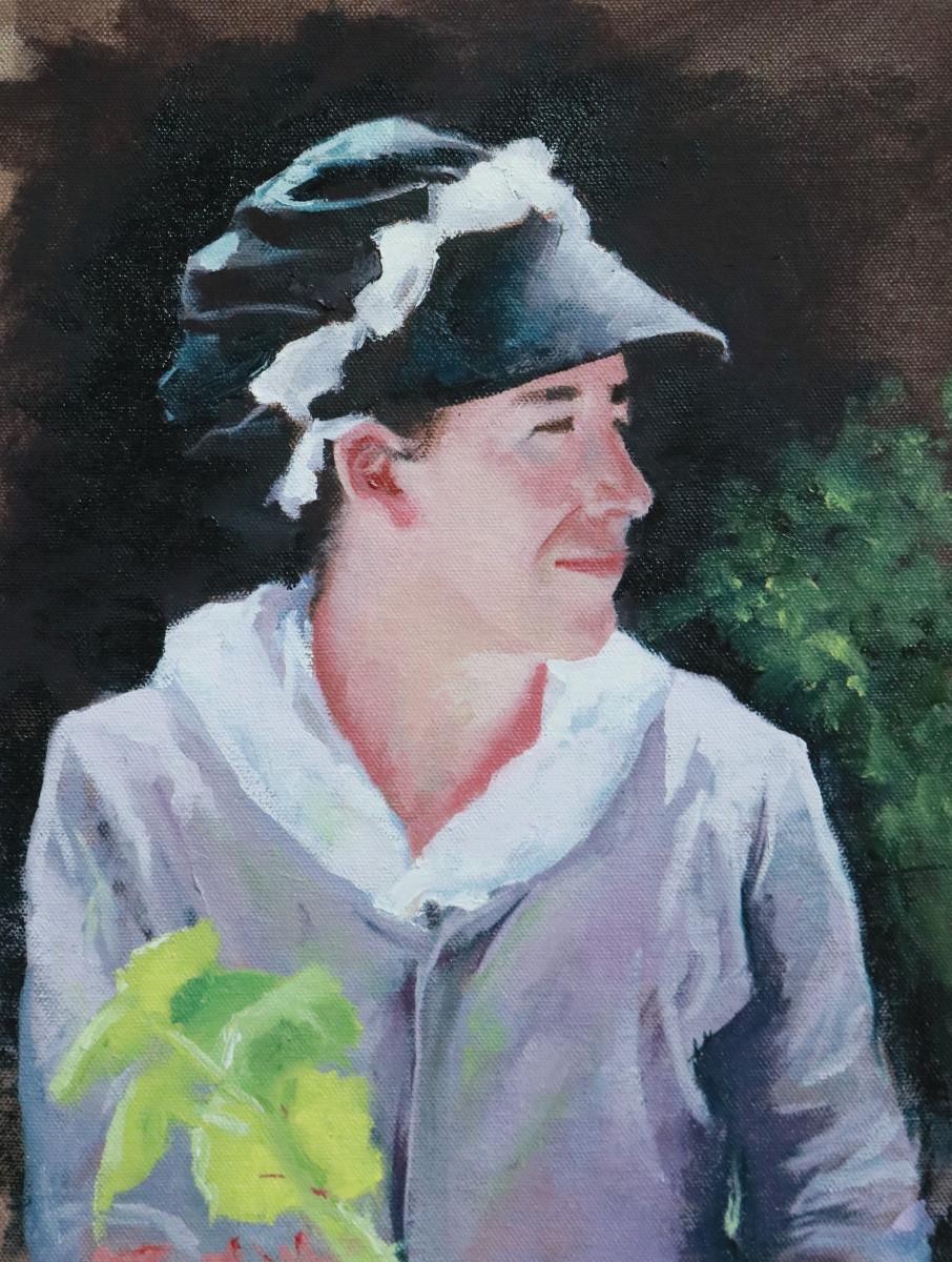 Williamsburg Girl in the Garden by Catherine Kauffman 