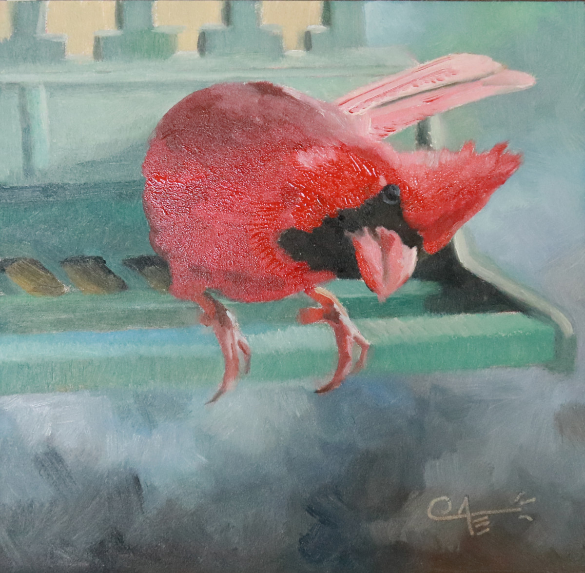 At the Feeder II by Catherine Kauffman 