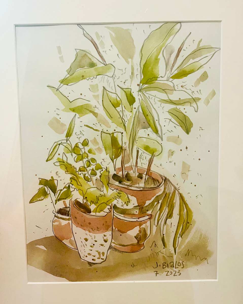 Terra Cotta Pots & Greens by Jake Bialos, Image 1.