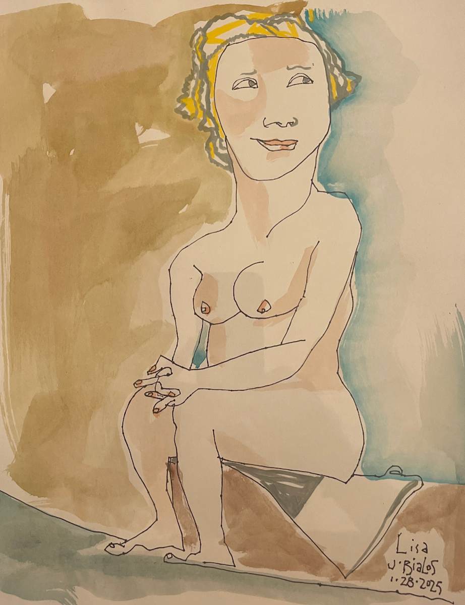 Lisa Half Smiling by Jake Bialos 