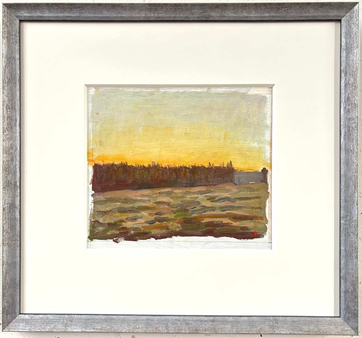 Twilight, Stone Field, Late Fall (Study) by John Beerman 