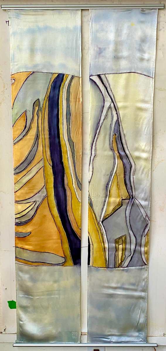Silver Leaves Diptych by L. Zjawin Francke 