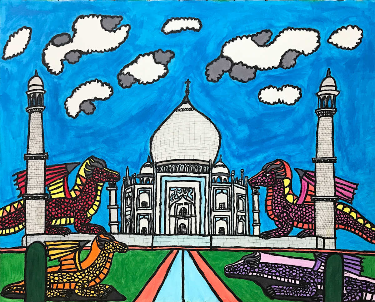 Dragons at the Taj Mahal by Nicole Vanston, Image 1.