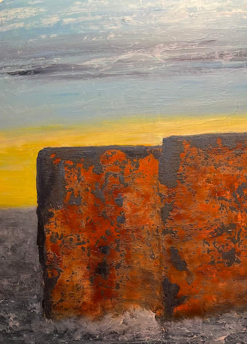 Cliffs by ocean by Ian Collins 
