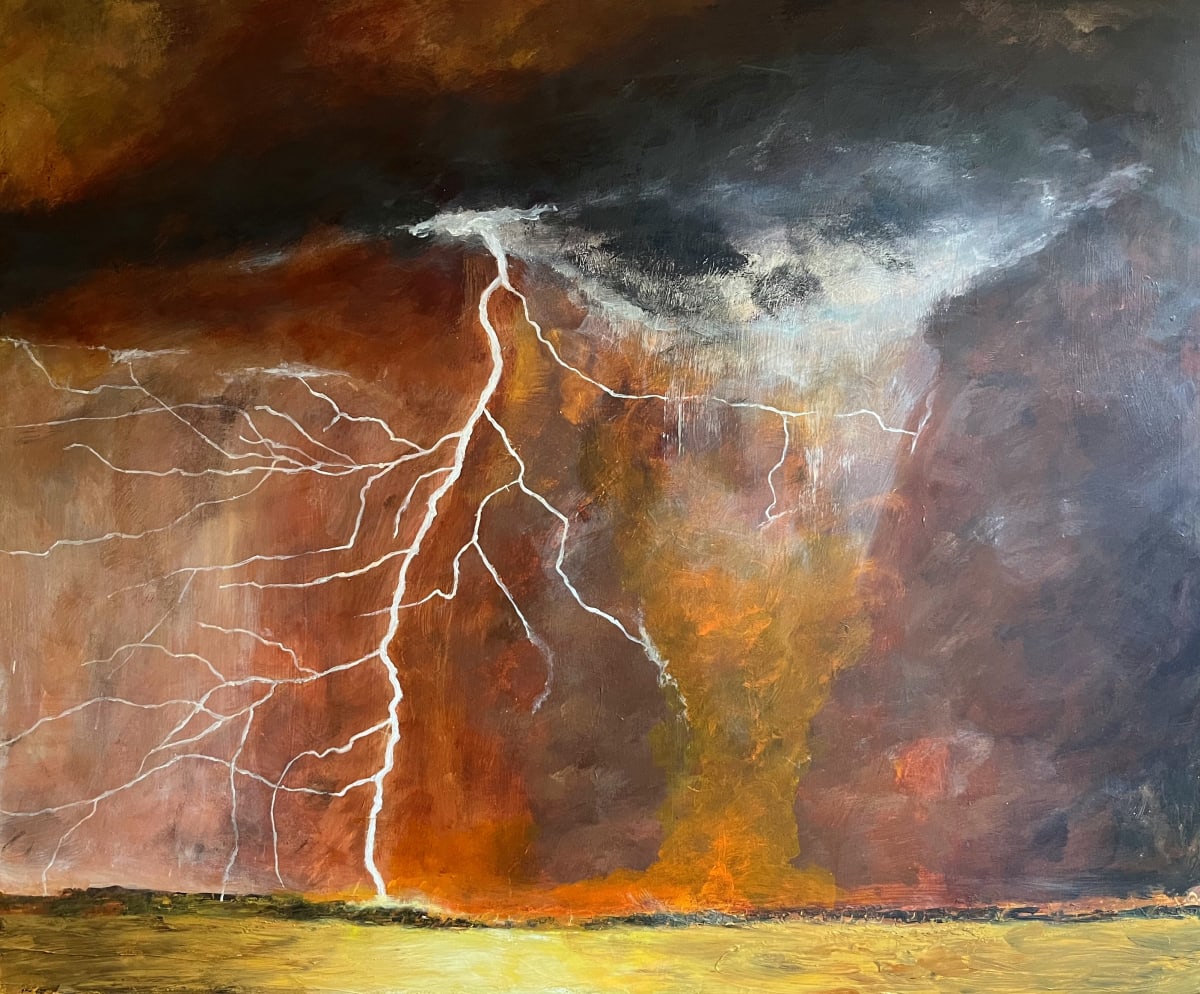 Lightning and fire by Ian Collins  Image: Lightning and fire