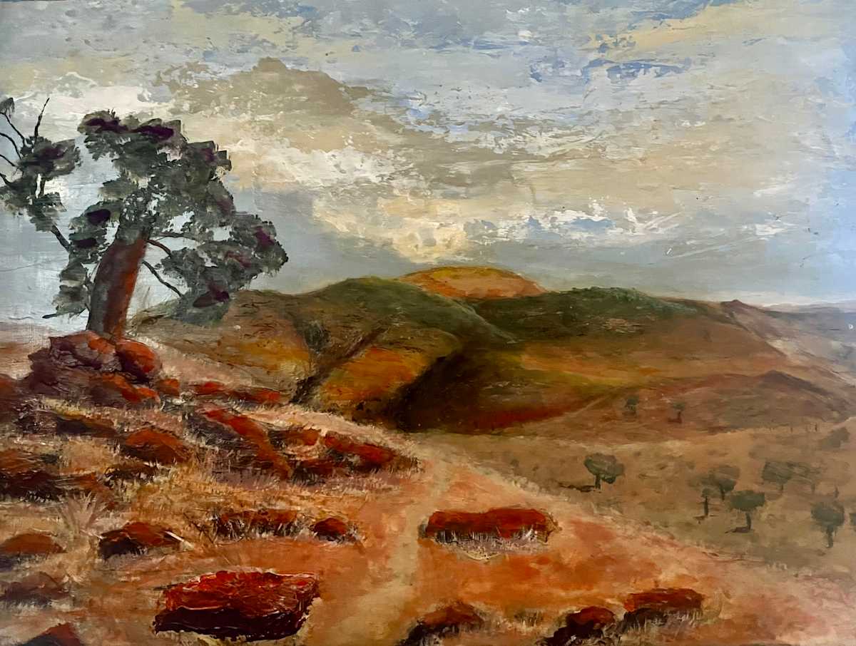 Solitary tree on ridge by Ian Collins 