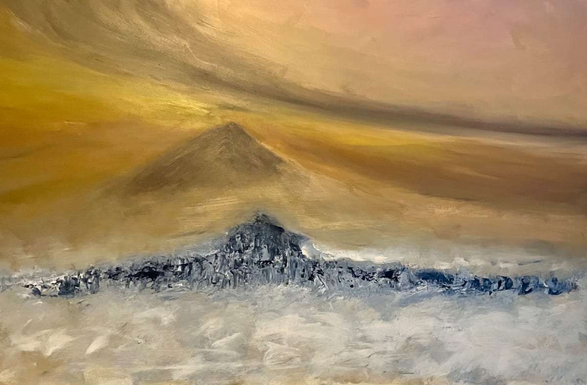 Top of the World - Everest shadow in clouds by Ian Collins 