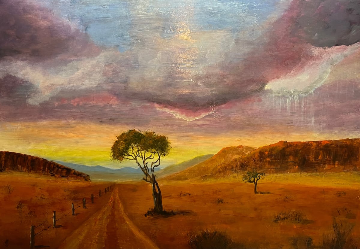 Tree by road by Ian Collins 