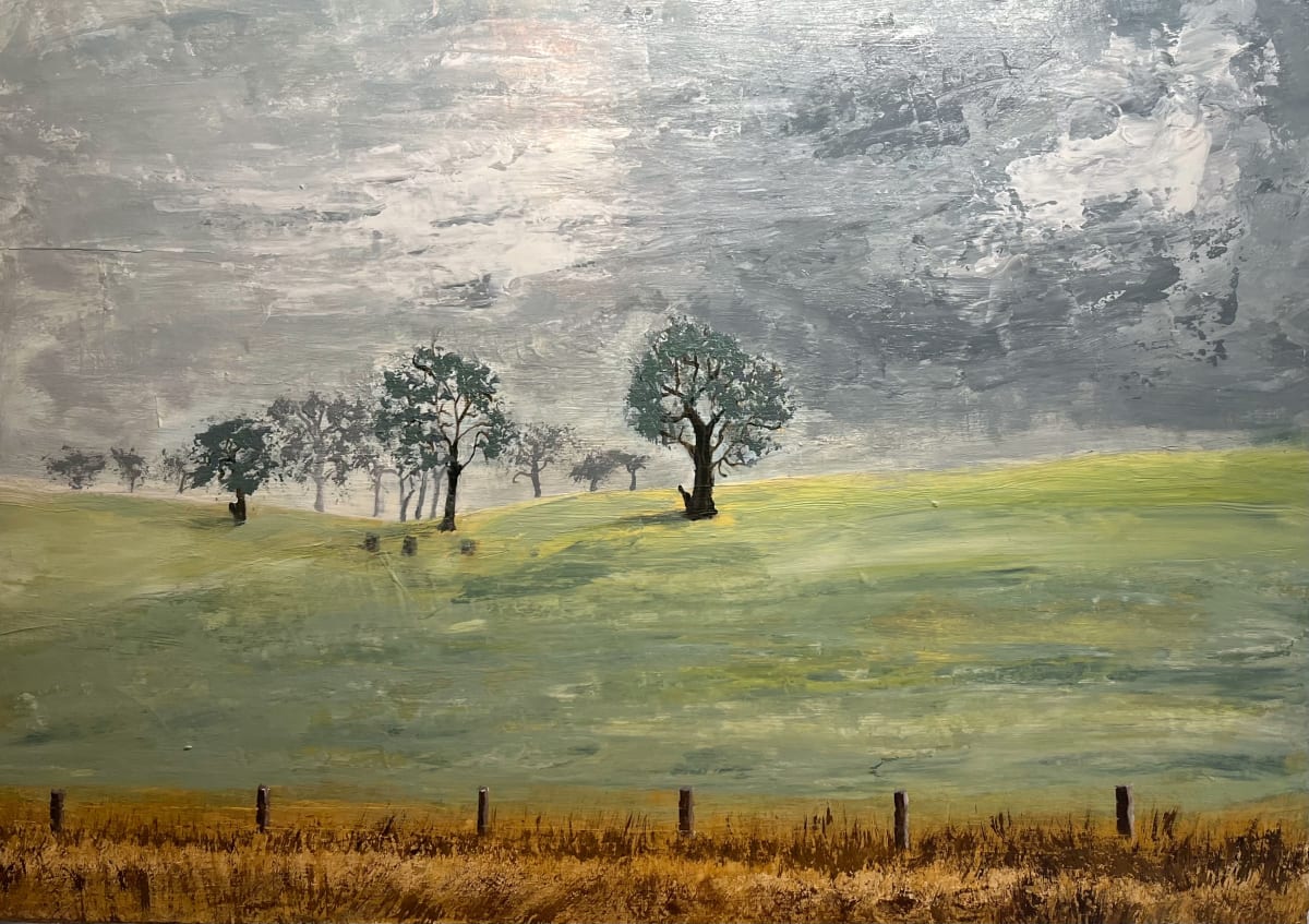 Trees on hill near Nyngan by Ian Collins 