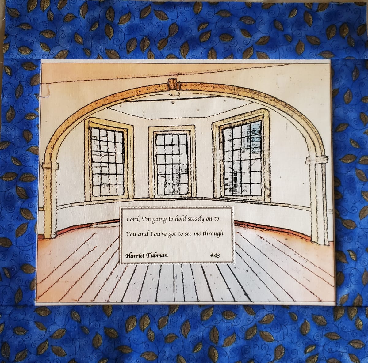 Harriet Tubman Underground Railroad By Way Quilt Block #43 by Jeanette Floyd, Image 1.