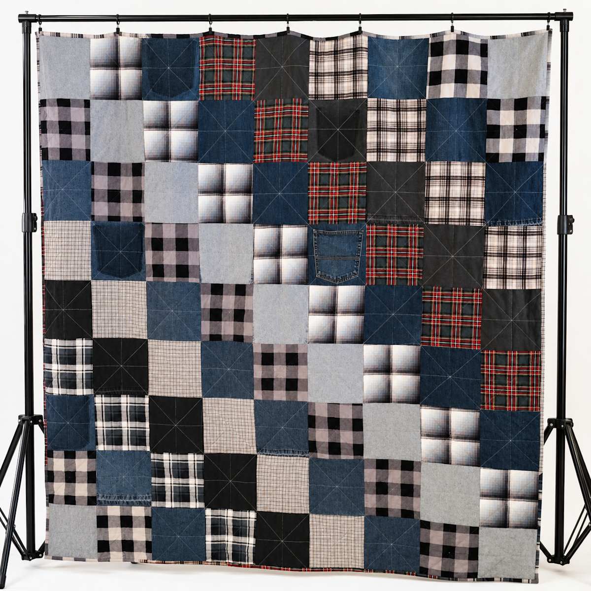 Recycle Jeans Quilt by Jeanette Floyd, Image 1.