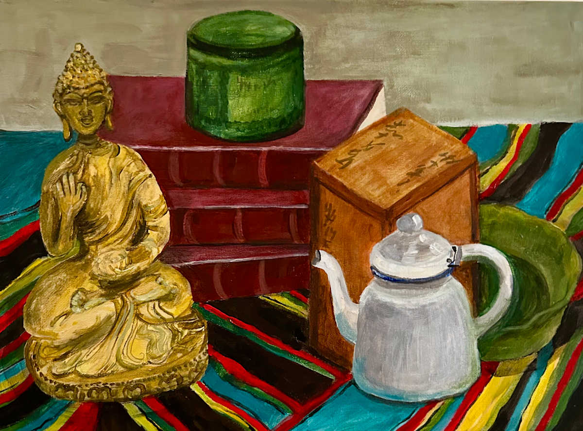 BUDDAH WITH TEA POT by Phyllis Brody 