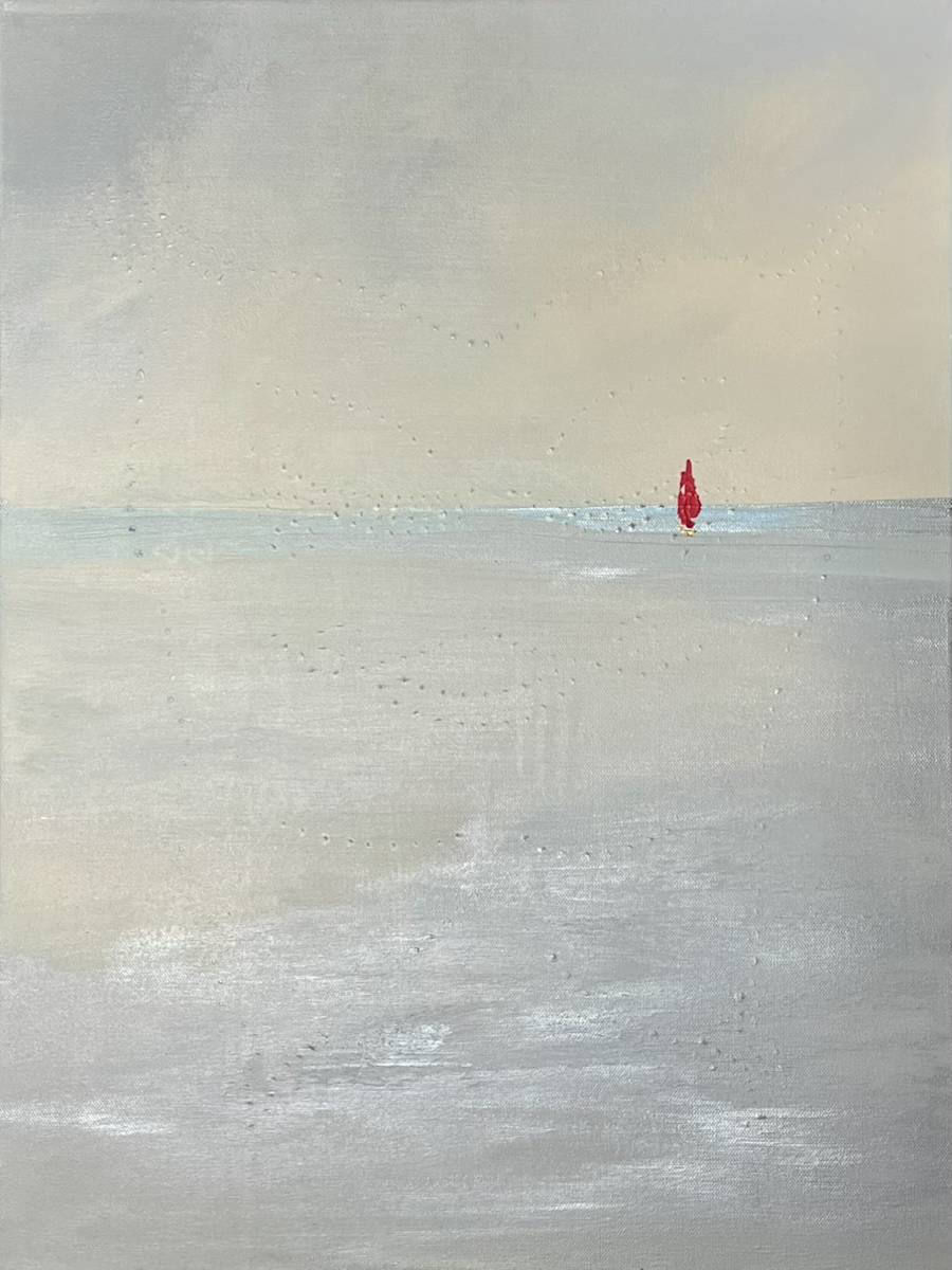 Red Sailboat by Kate DeOssie 