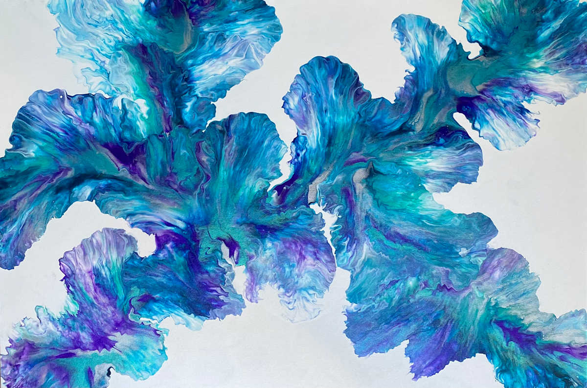 Blue Gladiolas by Kimberly Altman 