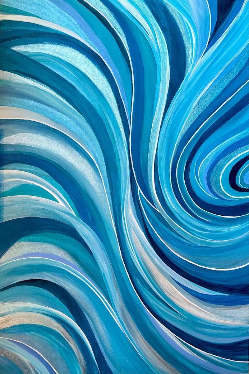 Serendipity by Kimberly Altman  Image: A swirl of blues that found harmony without trying — the beauty of accidental perfection.