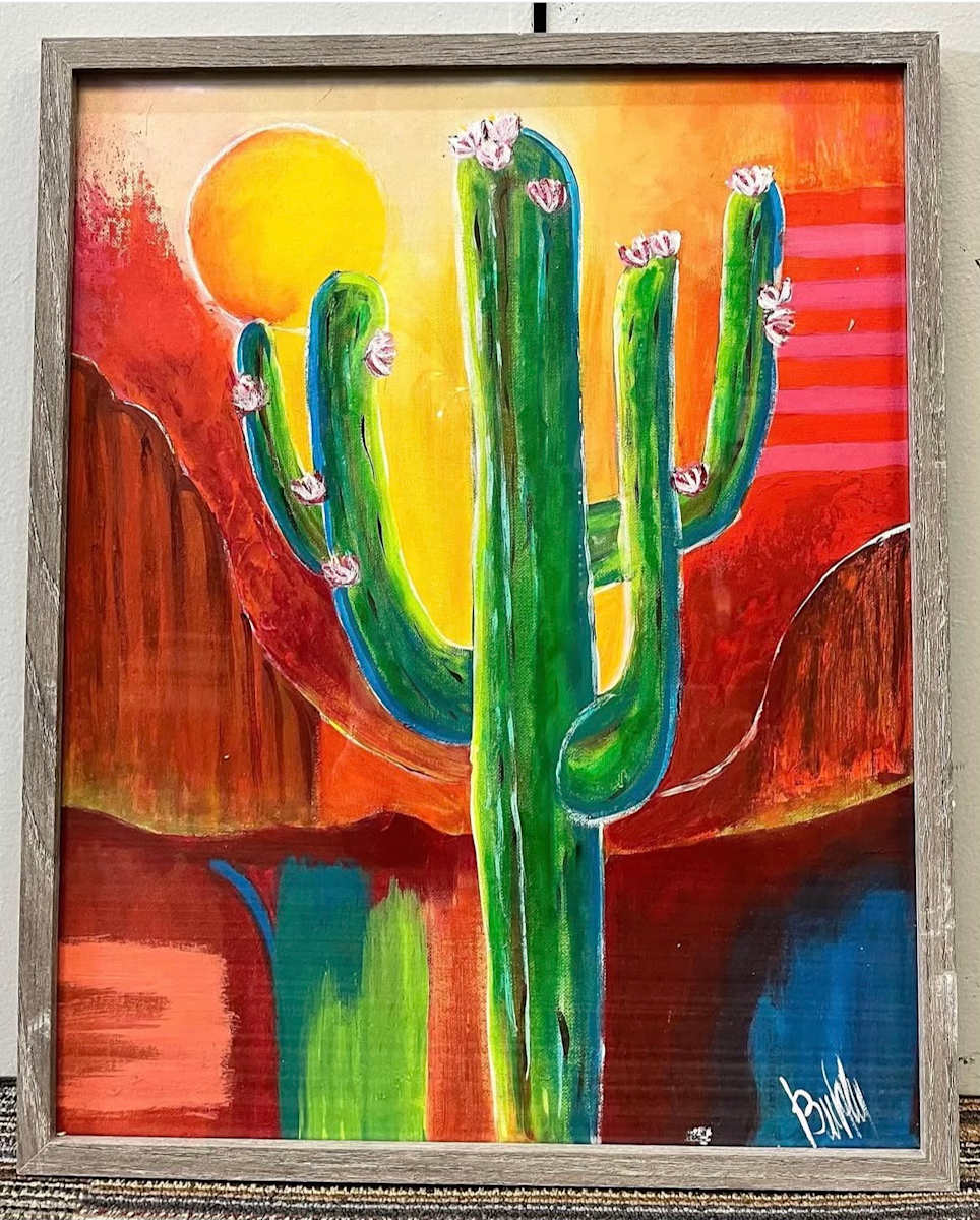 Cactus & Sunset by Bibiana Rivero  Image: Abstract  Cactus & Sunset